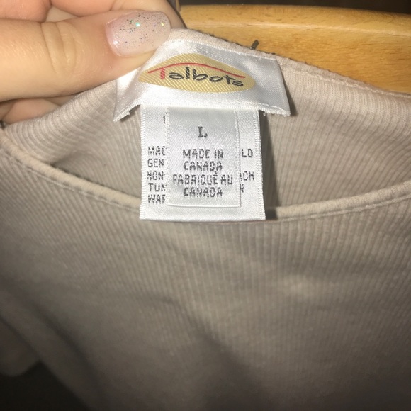 TALBOTS Oatmeal colored t-shirt - Picture 2 of 3